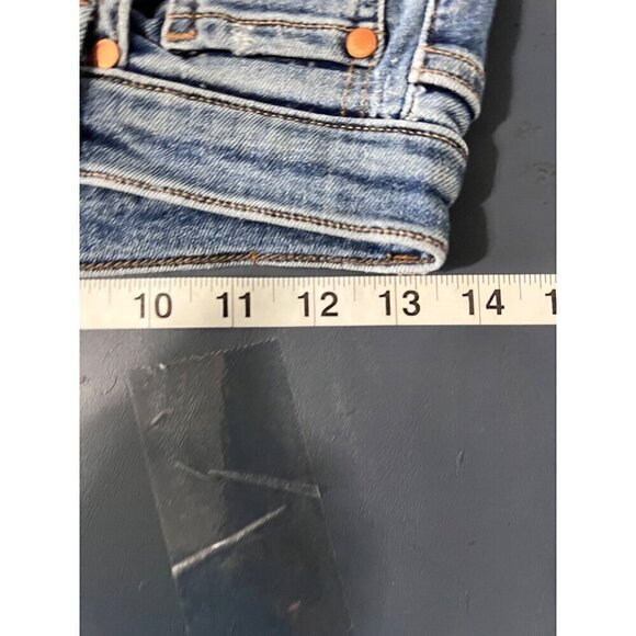 Anthropologie Level 99‎ Womens Blue Denim Bermuda Shorts Size 4/27 - Picture 7 of 14